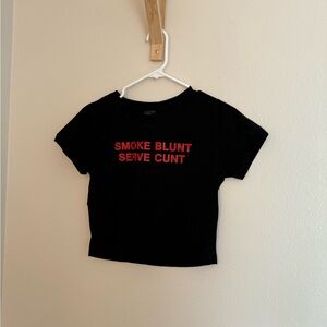 Smoke Blunt Cropped Tee